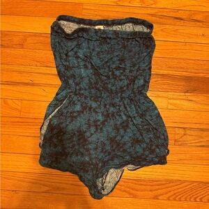 Lucky brand women’s tube top romper in blue size small